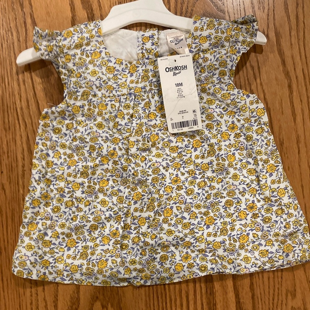 OshKosh B'gosh Floral Yellow and White Shirt